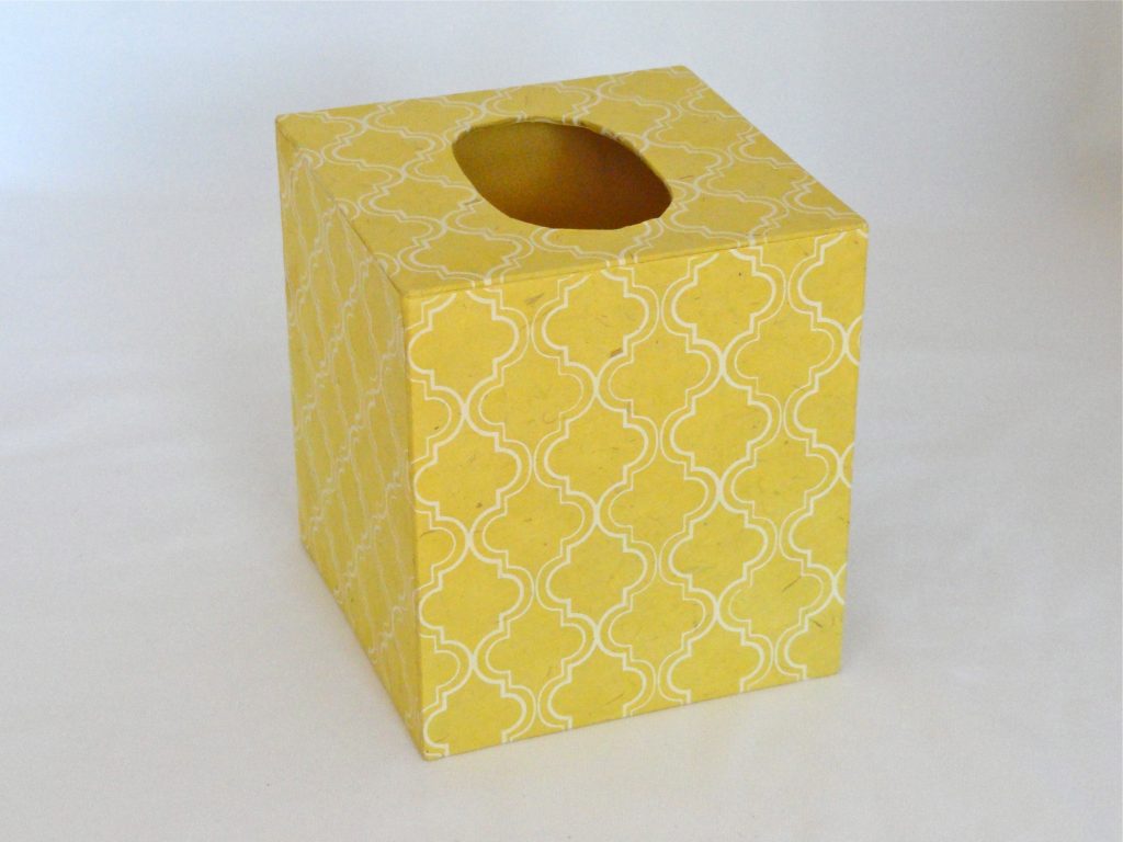 yellow tissue holder