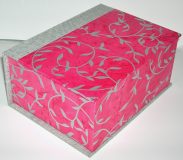 Square Box with Silver Vines Paper