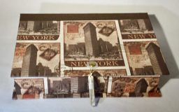 Rectangular Box with New York City Vintage Postcard paper